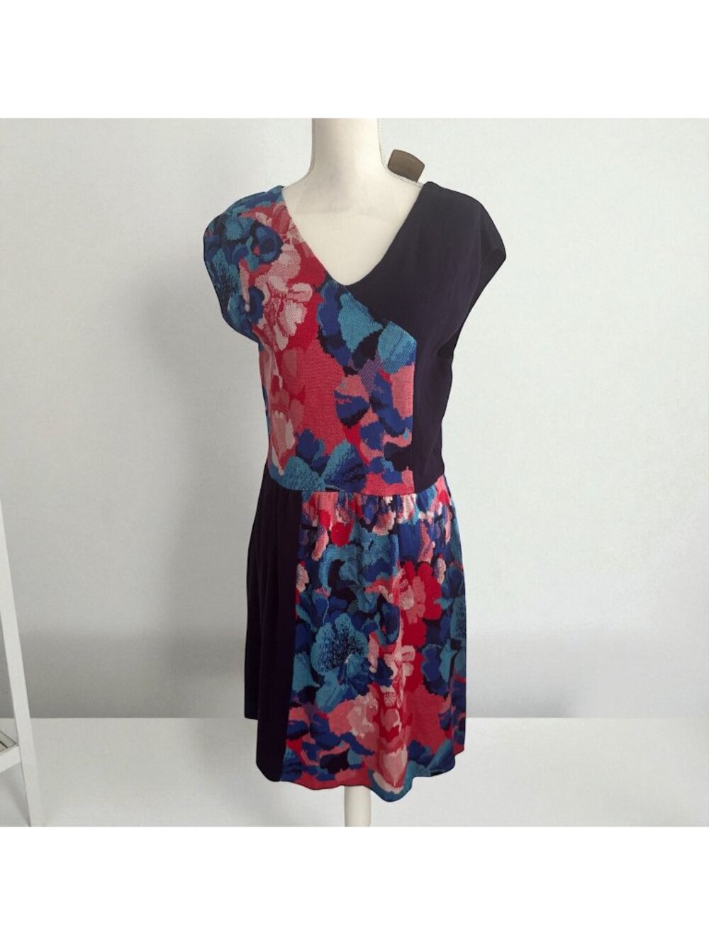 LEIFSDOTTIR Anthropologie Multicolor Floral Sweater Dress Size L NEW NWT